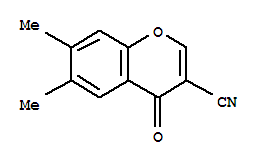 Structure of 3-CYANO-6,7-DIMETHYLCHROMONE