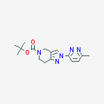 Structure of 2-(6-METHYL-3-PYRIDAZINYL)-2,4,6,7-TETRAHYDRO-5H-PYRAZOLO[4,3-C]PYRIDINE-5-CARBOXYLIC ACID, TERT-BUTYL ESTER