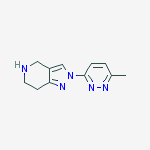 4,5,6,7-TETRAHYDRO-2-(6-METHYL-3-PYRIDAZINYL)-2H-PYRAZOLO[4,3-C]PYRIDINE结构式