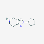 Structure of 2H-PYRAZOLO[4,3-C]PYRIDINE, 2-CYCLOPENTYL-4,5,6,7-TETRAHYDRO-