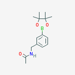 N-[3-(4,4,5,5-Tetramethyl-1,3,2-dioxaborolan-2-yl)benzyl]acetamide结构式