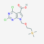 Structure of 2,4-dichloro-7-(2-trimethylsilylethoxymethyl)pyrrolo[2,3-d]pyrimidine-5-carboxylic Acid