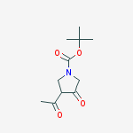 Structure of 3-ACETYL-4-OXO-PYRROLIDINE-1-CARBOXYLIC ACID TERT-BUTYL ESTER
