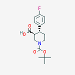 Structure of (3R,4R)-1-(tert-Butoxycarbonyl)-4-(4-fluorophenyl)piperidine-3-carboxylic acid