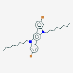Structure of 3,9-Dibromo-5,11-dioctyl-5,11-dihydroindolo[3,2-b]carbazole