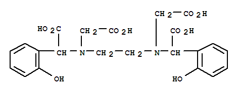 Structure of N,N-bis(hydroxycarbonylmethyl)-N,N-bis(alpha-hydroxycarbonyl-2-hydroxytolyl)diaminoethane