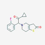 Structure of 5-[2-Cyclopropyl-1-(2-fluorophenyl)-2-oxoethyl]-4,5,6,7-tetrahydrothieno[3,2-c]pyridin-2(3H)-one