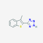 3-甲基-2-(1H-5-四唑基)苯并噻吩结构式