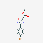 Structure of 3-(4-bromophenyl)-1,2,4-Oxadiazole-5-carboxylic acid ethyl ester
