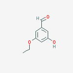 Structure of Benzaldehyde, 3-ethoxy-5-hydroxy-
