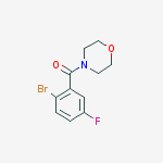 (2-Bromo-5-fluorophenyl)(morpholino)methanone结构式