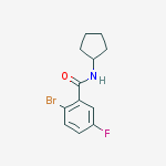 N-Cyclopentyl 2-bromo-5-fluorobenzamide结构式