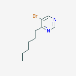 Structure of 5-Bromo-4-(hex-1-yl)-1,3-diazine, 1-(5-Bromopyrimidin-4-yl)hexane