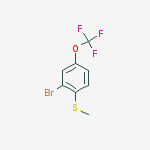 (2-Bromo-4-(trifluoromethoxy)phenyl)(methyl)sulfane结构式