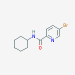 N-cyclohexyl 5-bromopyridine-2-carboxamide结构式