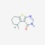 Structure of 5-methyl-5,6,7,8-tetrahydro-3h-[1]benzothiolo[2,3-d]pyrimidin-4-one