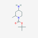 Structure of tert-butyl 4-amino-2-methylpiperidine-1-carboxylate