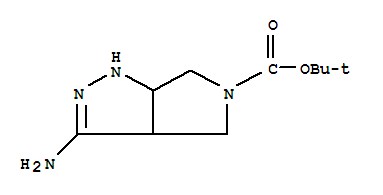 Structure of tert-butyl 3-amino-3a,4,6,6a-tetrahydropyrrolo[3,4-c]pyrazole-5(1H)-carboxylate