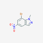 7-Bromo-1-methyl-5-nitro-1H-indazole结构式