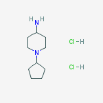 1-Cyclopentylpiperidin-4-amine di, HCl结构式