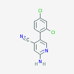 Structure of 4-Pyridinecarbonitrile,  2-amino-5-(2,4-dichlorophenyl)-