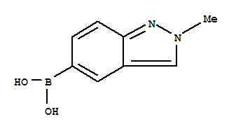 2-甲基-2H-吲唑-5-硼酸结构式