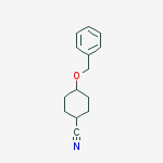 Chemical structure of 4-(PHENYLMETHOXY)-CYCLOHEXANECARBONITRILE