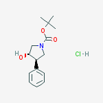 Structure of (3S,4R)-tert-Butyl 3-hydroxy-4-phenylpyrrolidine-1-carboxylate hydrochloride