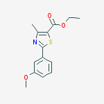Structure of ETHYL 4-METHYL-2-(3-METHOXYPHENYL)THIAZOLE-5-CARBOXYLATE