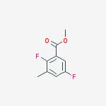 Methyl2,5-difluoro-3-methylbenzoate结构式
