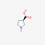 (3R)-1-methylpyrrolidine-3-carboxylic acid结构式