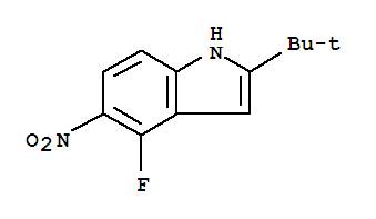 2-tert-butyl-4-fluoro-5-nitro-1H-indole结构式