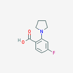 Structure of 4-Fluoro-2-(1-pyrrolidinyl)benzoic acid