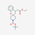 Structure of Spiro[2H-1-benzopyran-2,4'-piperidine]-4-acetic acid, 1'-[(1,1-diMethylethoxy)carbonyl]-3,4-dihydro-, ethyl ester