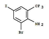 2-氨基-5-碘-3-溴三氟甲苯结构式