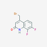 4-(bromomethyl)-7,8-difluoro-1H-quinolin-2-one结构式