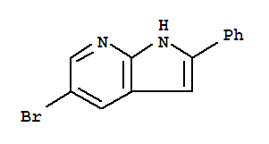 Structure of 1H-Pyrrolo[2,3-b]pyridine, 5-bromo-2-phenyl-