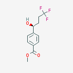 Structure of (S)-Methyl 4-(4,4,4-Trifluoro-1-Hydroxybutyl)Benzoate