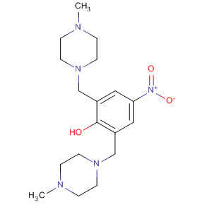 Structure of Phenol, 2,6-bis[(4-methyl-1-piperazinyl)methyl]-4-nitro-