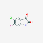 1H-Indole-2,3-dione, 5-chloro-6-fluoro-结构式