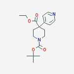 1-O-tert-butyl 4-O-ethyl 4-pyridin-4-ylpiperidine-1,4-dicarboxylate结构式