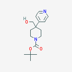 Structure of tert-butyl 4-(hydroxymethyl)-4-pyridin-4-ylpiperidine-1-carboxylate