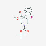 Structure of 1-Boc-4-(2-Fluorophenyl)-4-piperidinecarboxylic acid methyl ester