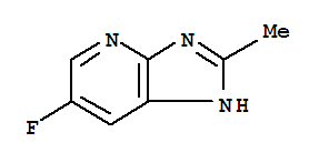 Structure of 3H-Imidazo[4,5-b]pyridine,  6-fluoro-2-methyl-