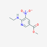 Methyl 6-(ethylamino)-5-nitronicotinate结构式