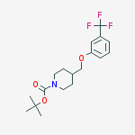 tert-Butyl 4-((3-(trifluoromethyl)phenoxy)methyl)piperidine-1-carboxylate结构式