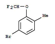 Structure of 4-Bromo-2-difluoromethoxy-1-methyl-benzene