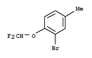 Structure of 2-Bromo-1-difluoromethoxy-4-methyl-benzene