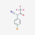 Structure of 2-(4-BROMO-PHENYL)-4,4,4-TRIFLUORO-3-OXO-BUTYRONITRILE