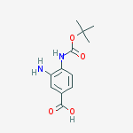 3-氨基-4-[(叔丁氧羰基)氨基]苯甲酸结构式